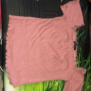 Pink Off the Shoulder Top